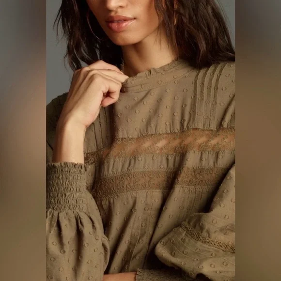 NWT Anthropologie Pilcro Long-Sleeve
Mock-neck Swing Mini Dress M - Picture 2 of 6